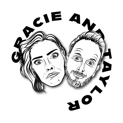 Gracie and Taylor logo - black and white line art illustration